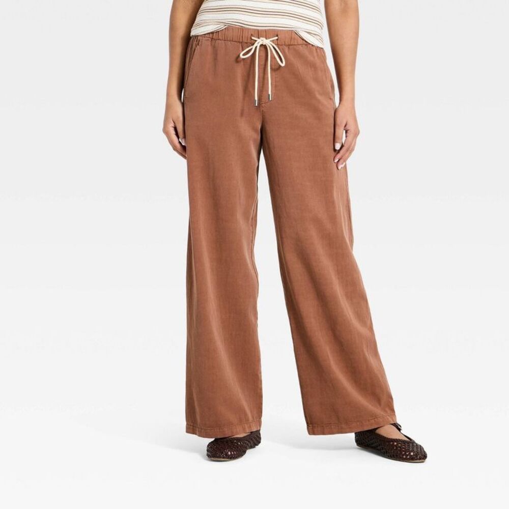 Women's High-Rise Pull-On Pants - Universal Thread Brown M